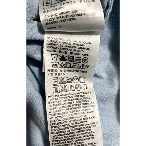 Levi,s cotton chambray lace front top, size S - Picture 12 of 13